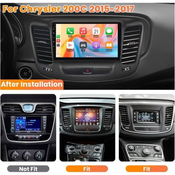 AWESAFE 9" Android 13 Touch Car Stereo for Chrysler 200/200C 2015–2017 with - Picture 7 of 7